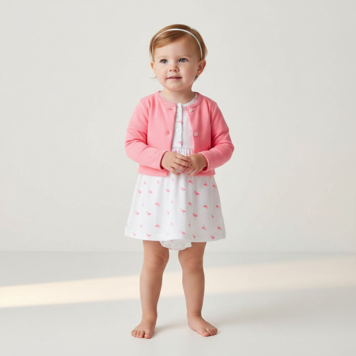 Flamingo Baby Dress Set